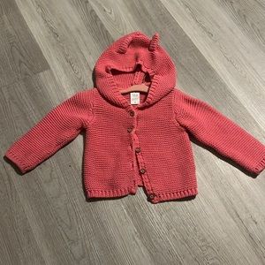 12Mo Salmon color hoodie jacket 100% cotton